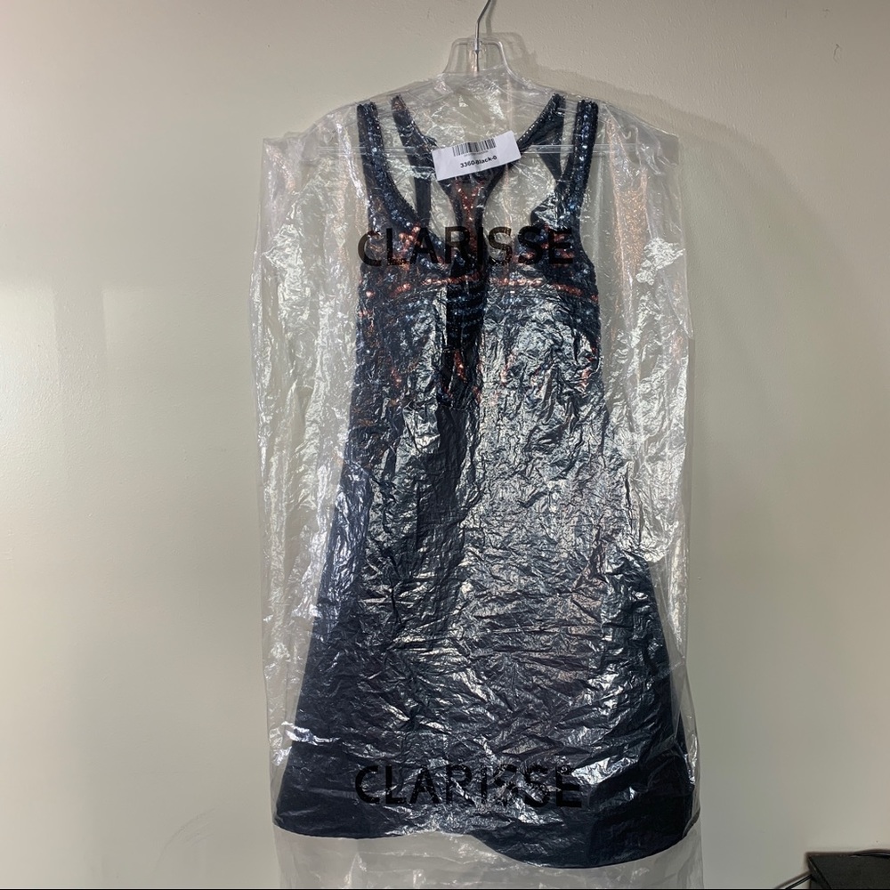 *NEW WITH TAGS* Beaded bodice flare skirt dress, Clarisse brand size 0 - Picture 14 of 15